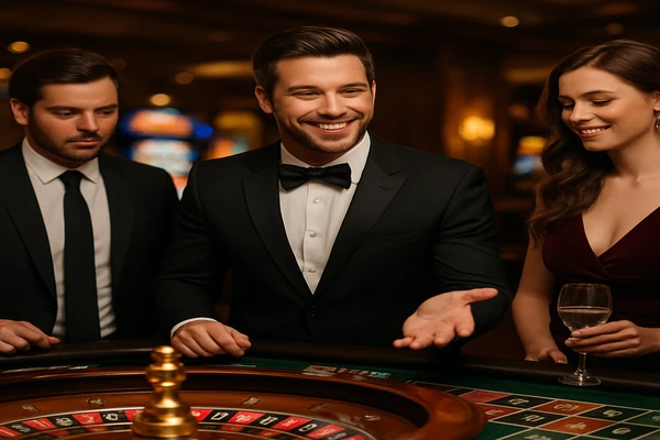 বর্ণিল স্লট মেশিন ও আলোয় পরিপূর্ণ জুয়া পরিবেশ